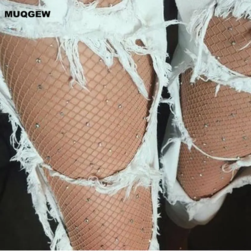 MUQGEW Thigh High Stockings Bling Fishnet Stockings Sexy Ladies Pantyhose Over The Knee Socks Stockings Chaussette Haute#12 SM6