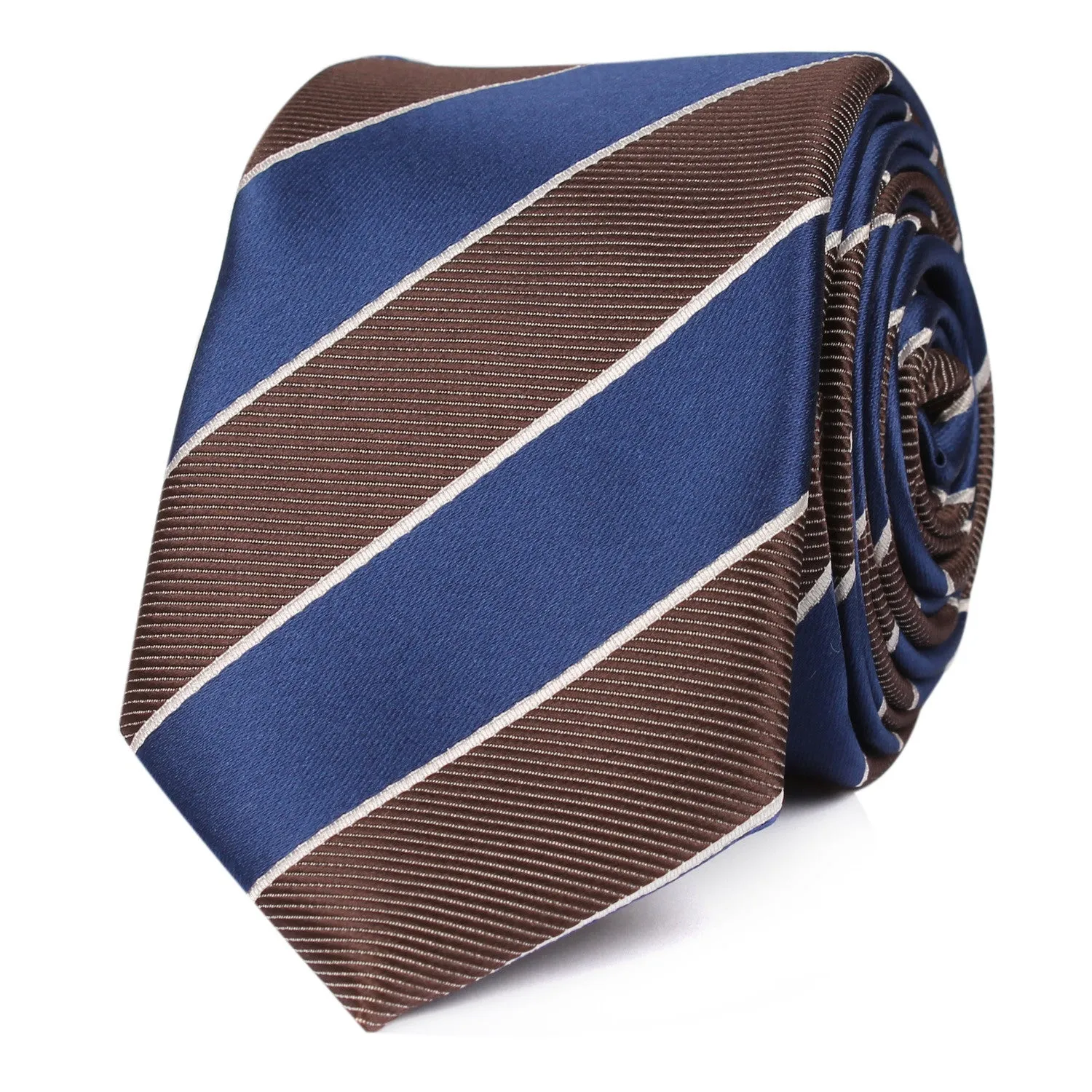 Navy Blue Black White Diagonal - Skinny Tie