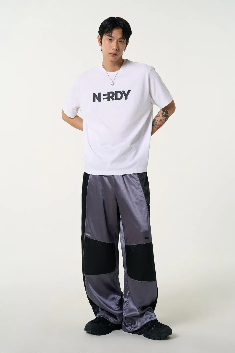 NERDY  |●NERDY● Blank Big Logo Short Sleeve T-Shirt / 24SS (4color)