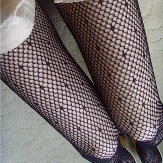 New Fashion Women Sexy Fishnet Pantyhose Tights Black White Spandex Mesh Fishnet Tights High Quality compression tights #15 SM6