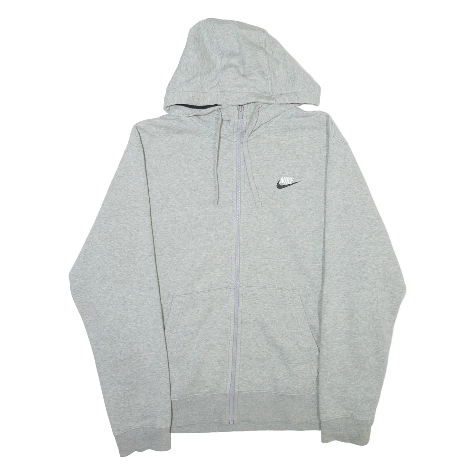 NIKE Mens Grey Hoodie Full Zip L