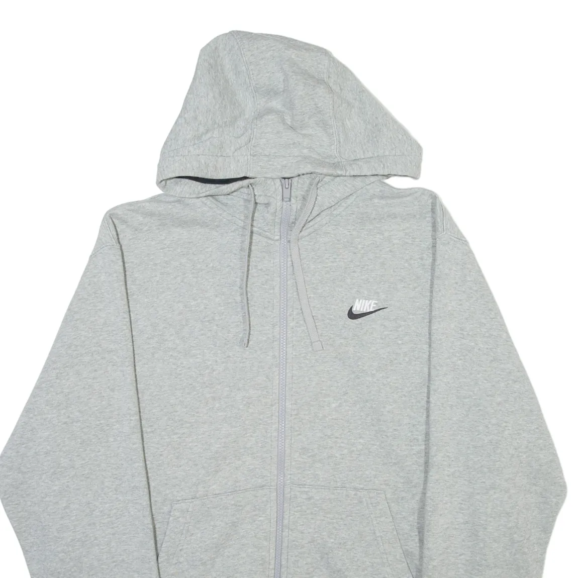 NIKE Mens Grey Hoodie Full Zip L