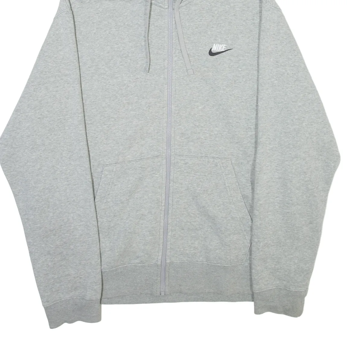 NIKE Mens Grey Hoodie Full Zip L