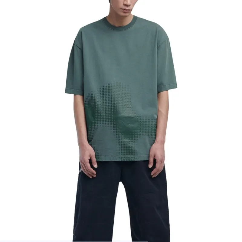 NOMANUAL  |Street Style Plain Cotton Oversized Logo T-Shirts