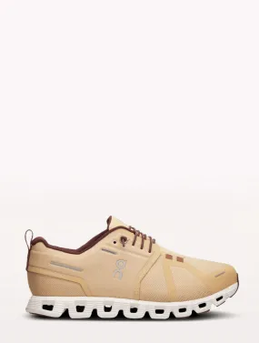 On Running Cloud 5 Waterproof Sneaker in Savannah/Ivory