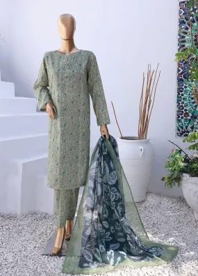 Organic Co-Ords By HZ Printed Lawn 3 Piece Unstitched Suit HZ24OCOL D-504