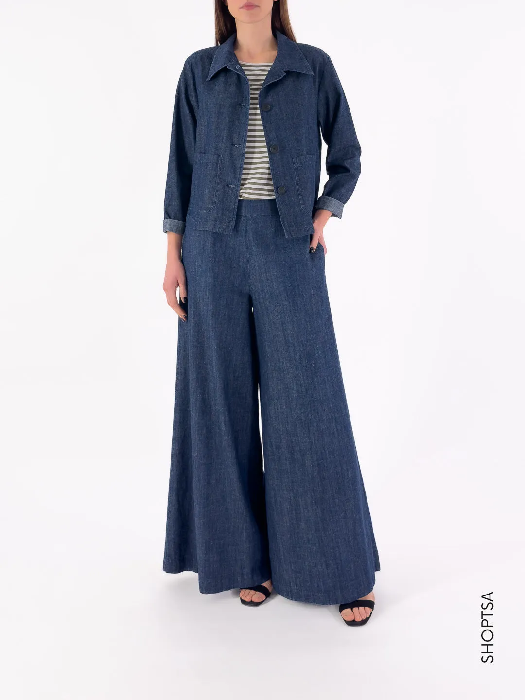 Pantalone in jeans ampio - Toujour Femme