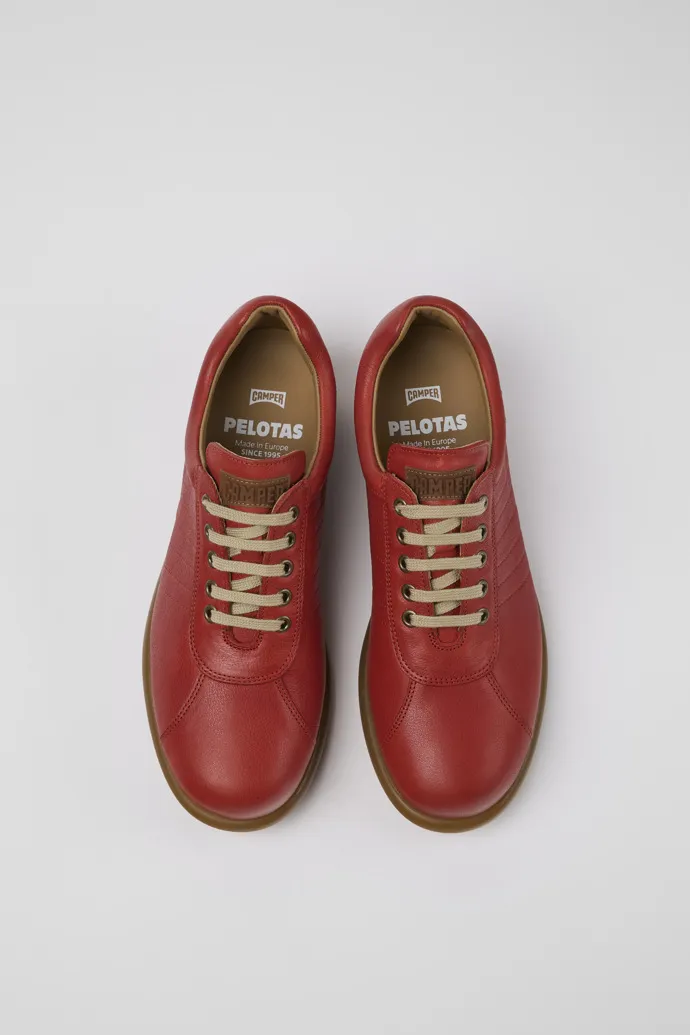 Pelotas Red Leather Oxford Sneaker for Men