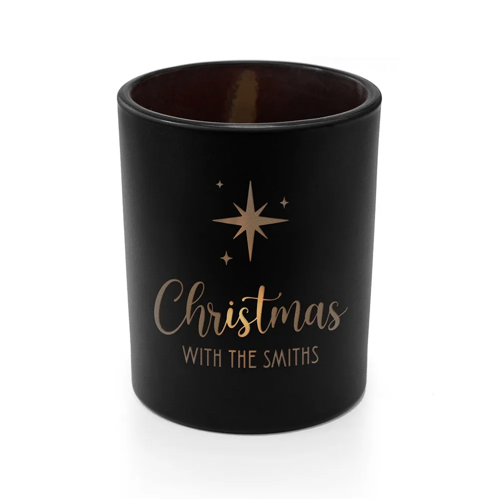 Personalised Christmas Star Candle Holder