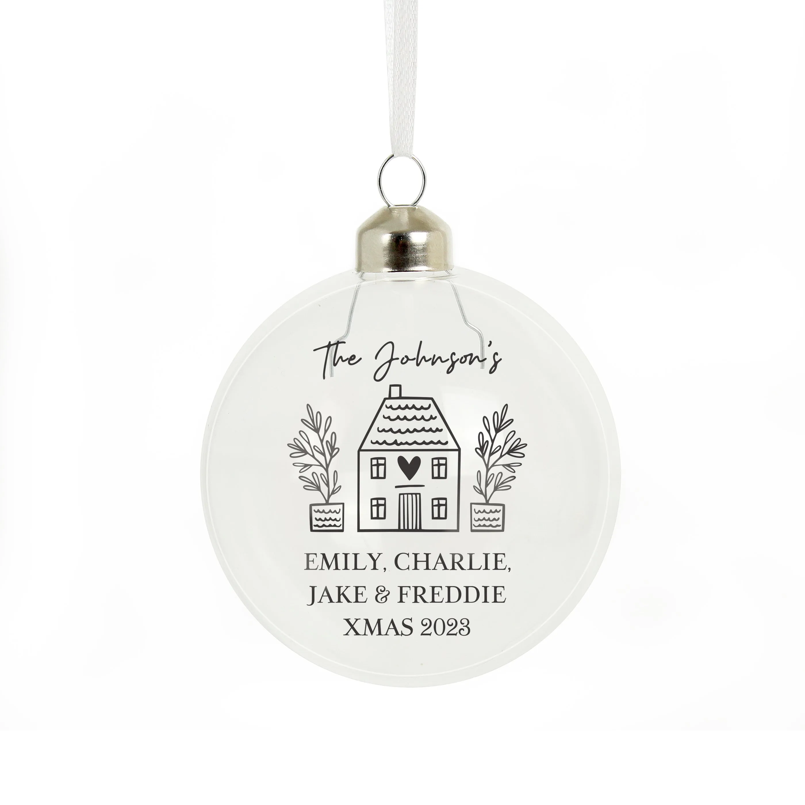 Personalised Home Glass Bauble