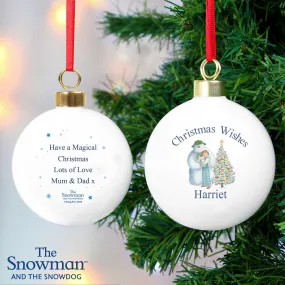 Personalised The Snowman and the Snowdog Friends Bauble