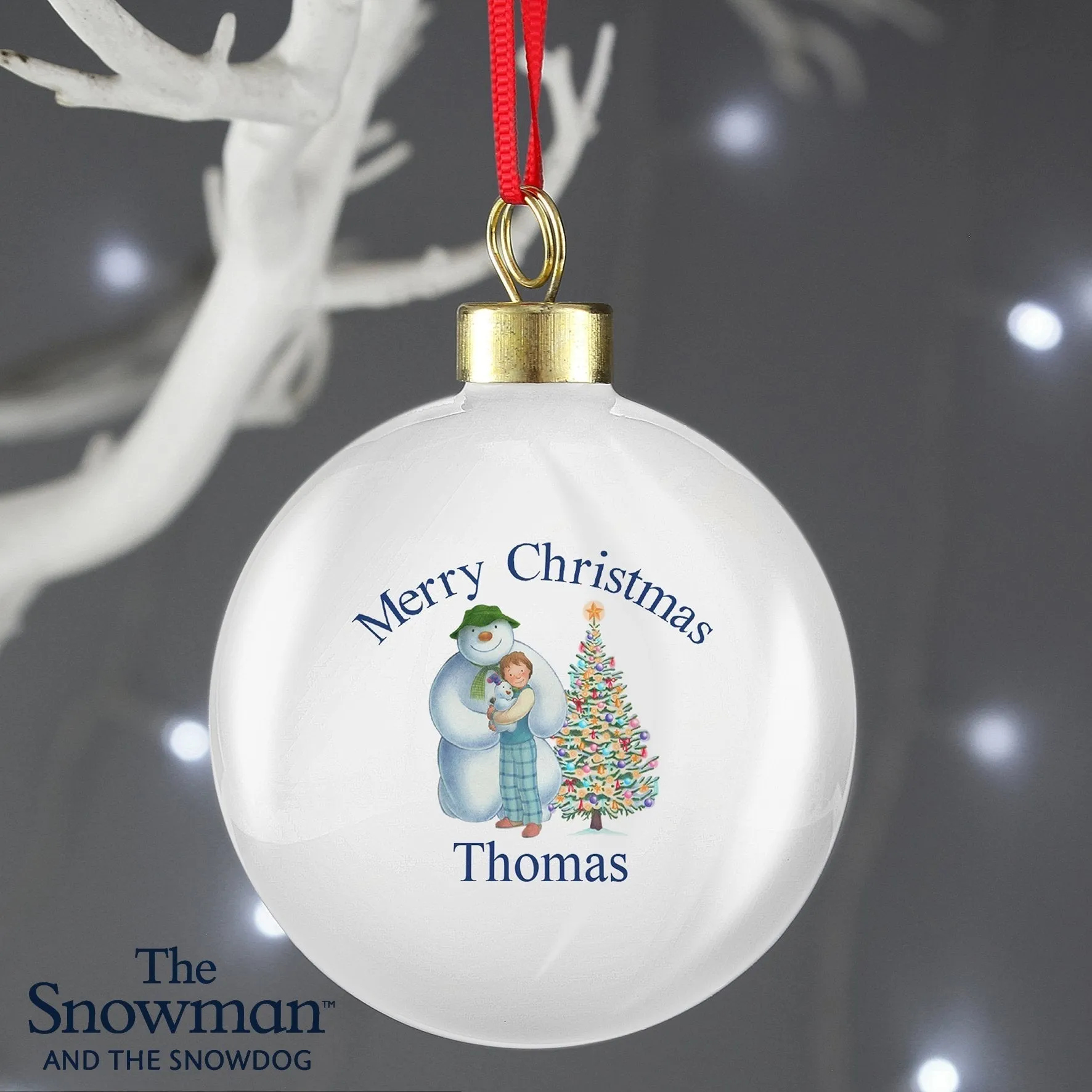 Personalised The Snowman and the Snowdog Friends Bauble