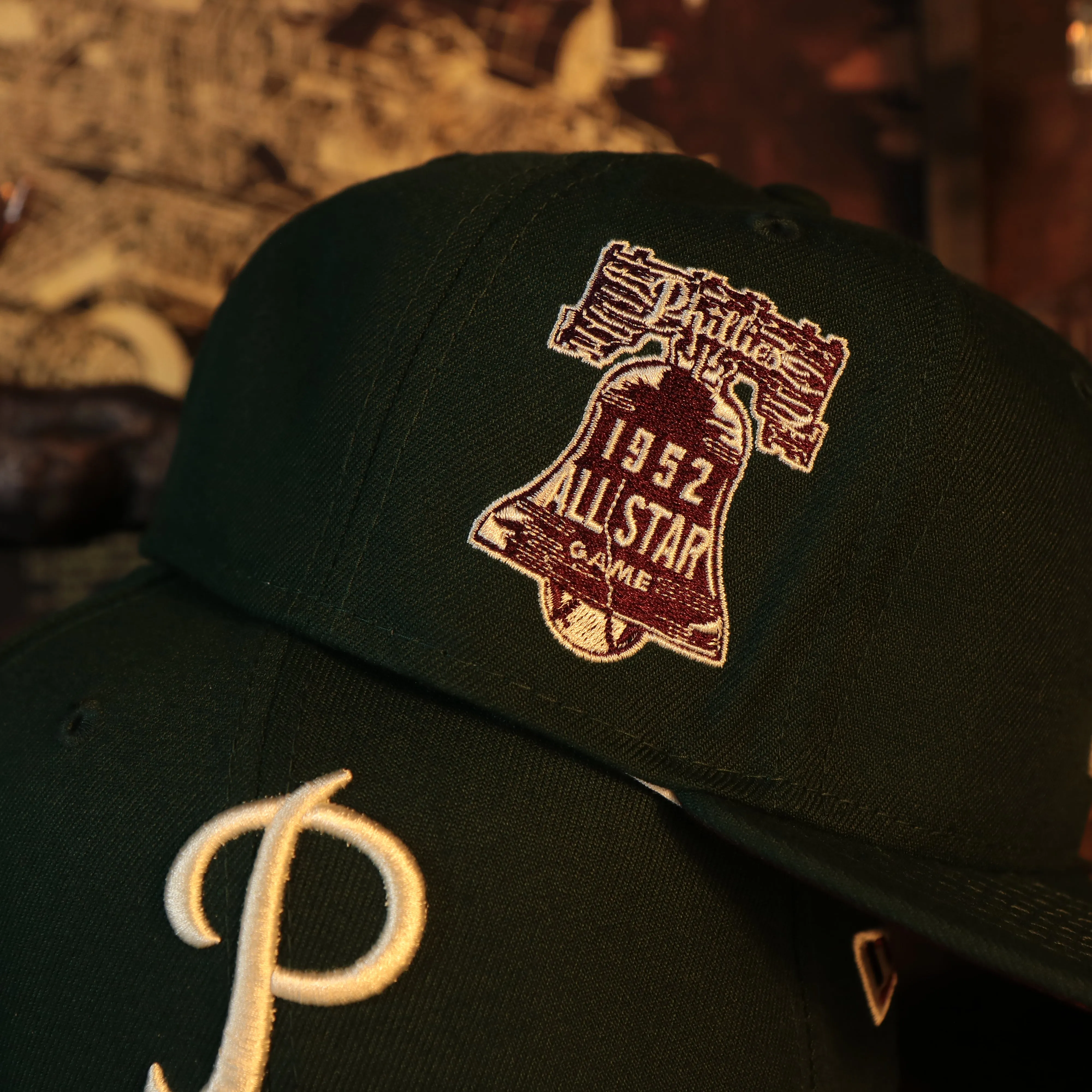 Philadelphia Phillies Cooperstown 1952 All Star Game Side Patch Maroon UV 59Fifty Fitted Cap | Vintage Christmas Movie Pack