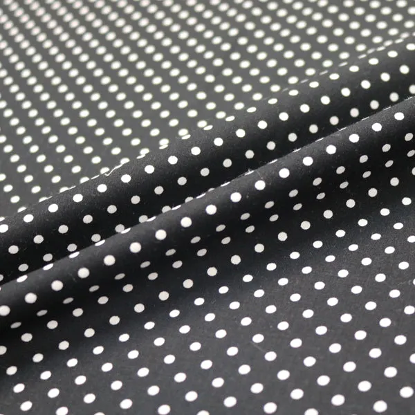 Polka Dot Cotton - Black