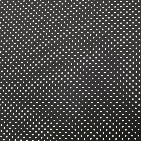 Polka Dot Cotton - Black