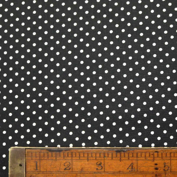 Polka Dot Cotton - Black