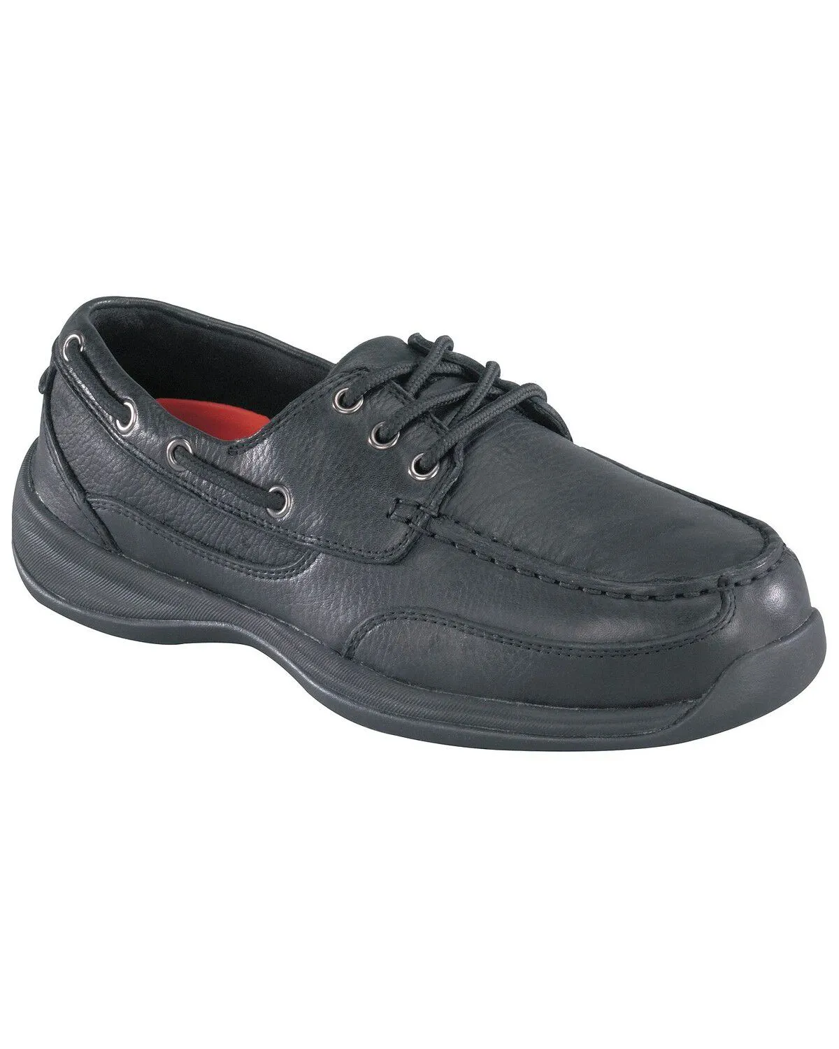 Product Name:  Rockport Women's Works Sailing Club Black Boat Shoes - Steel Toe