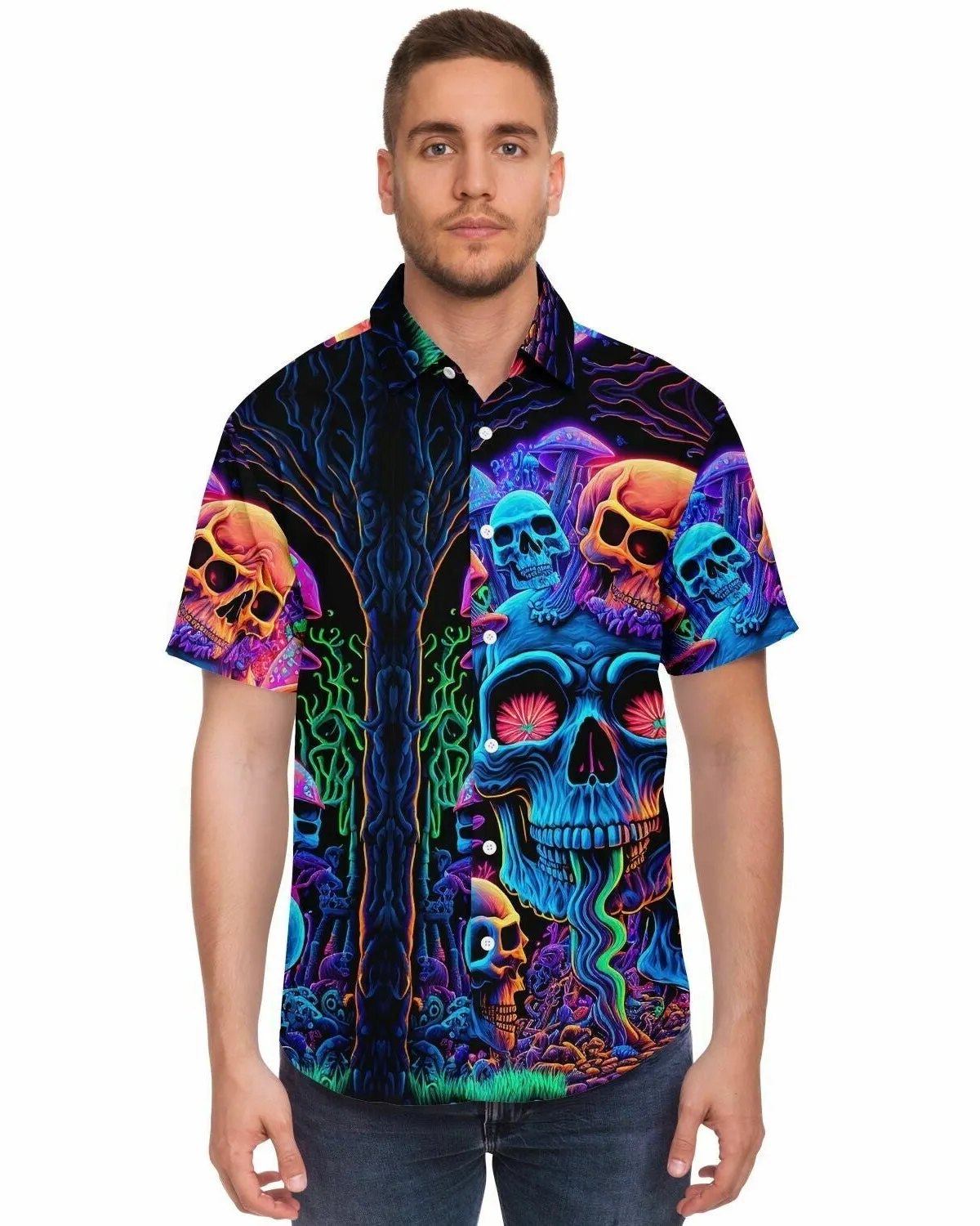 Psychedelic Skull Sanctuary Party Shirt