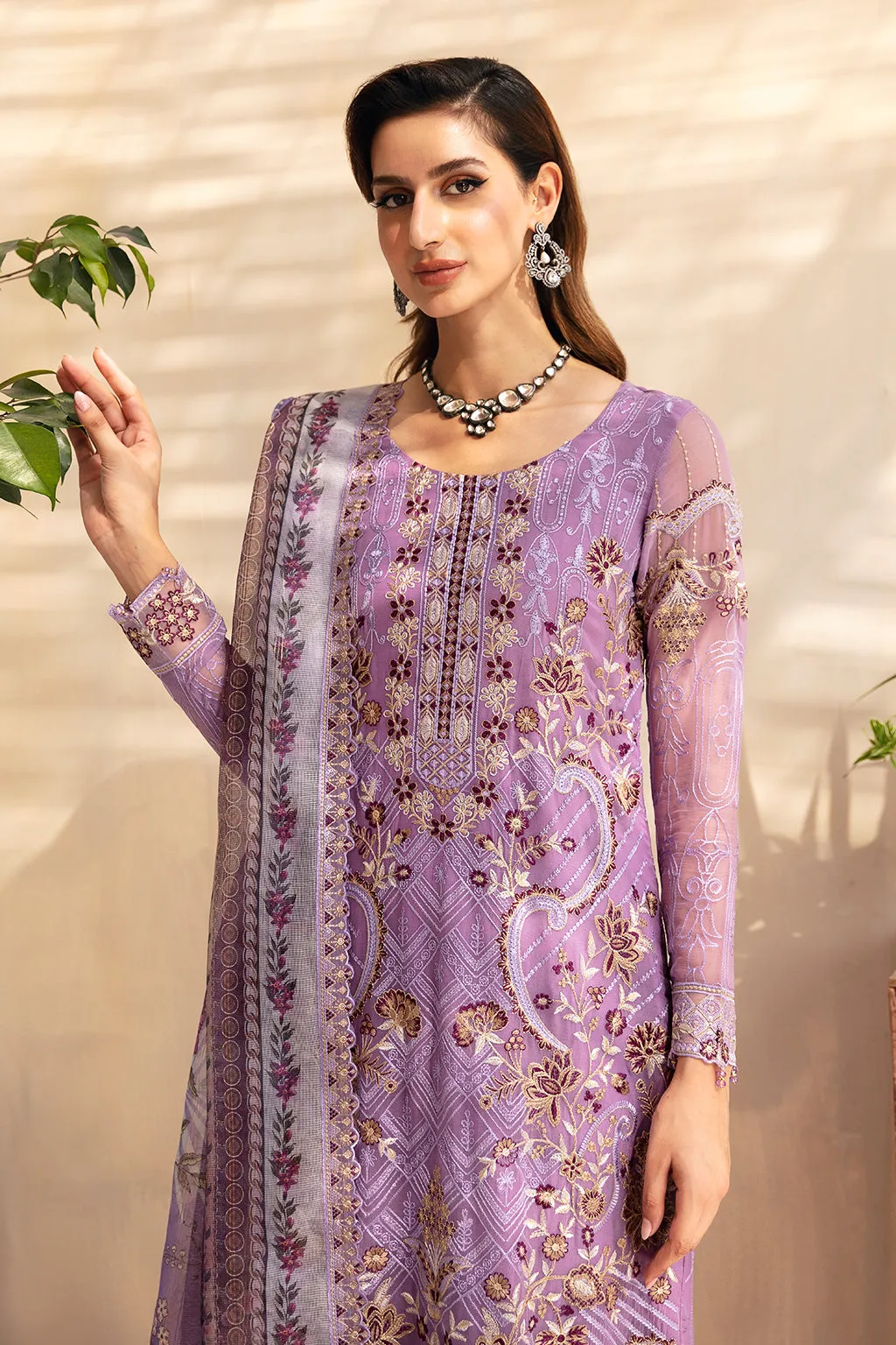 Ramsha Chevron Vol-09 Embroidered Chiffon Unstitched 3Pc Suit A-906