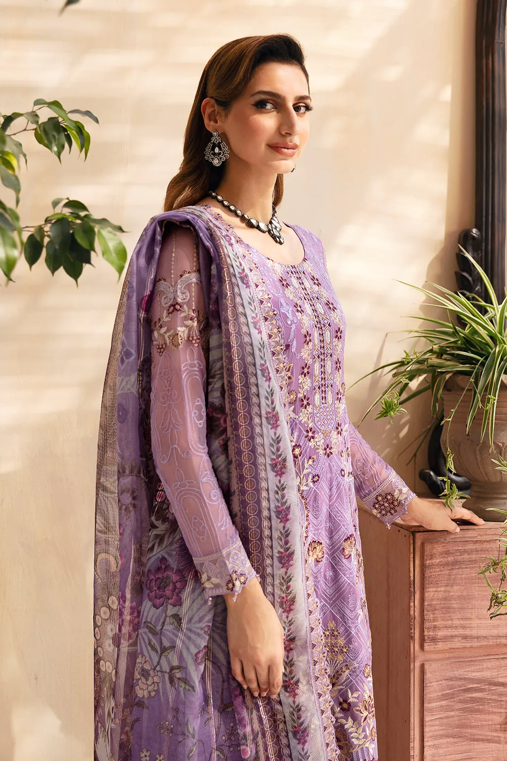 Ramsha Chevron Vol-09 Embroidered Chiffon Unstitched 3Pc Suit A-906