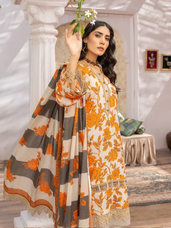 Rang e Noor by Humdum Digital Printed Lawn Unstitched 3Pc Suit REN-06