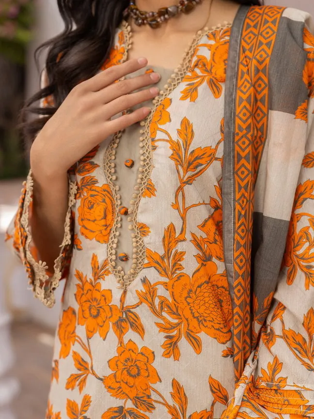 Rang e Noor by Humdum Digital Printed Lawn Unstitched 3Pc Suit REN-06