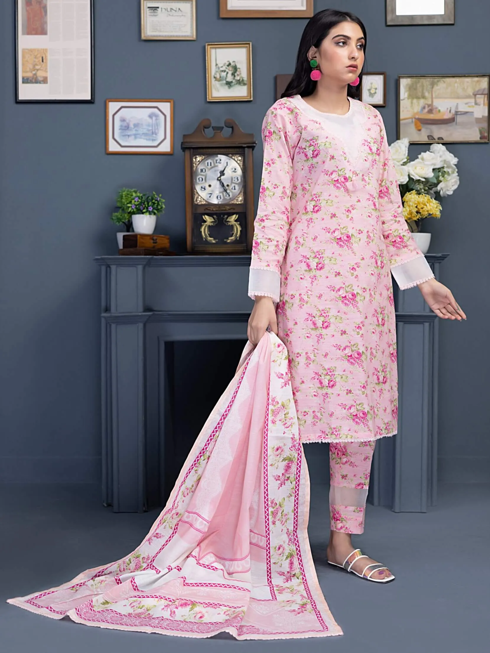 Regalia Identic Separates Printed Khaddar Unstitched 3Pc Suit ISK2-05