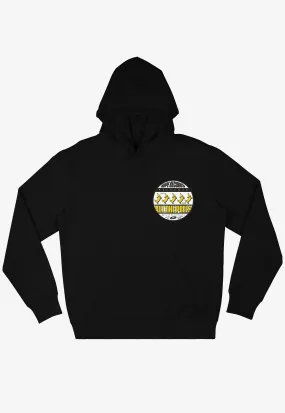 Ripe Records Rave Flyer Graphic Hoodie in Black