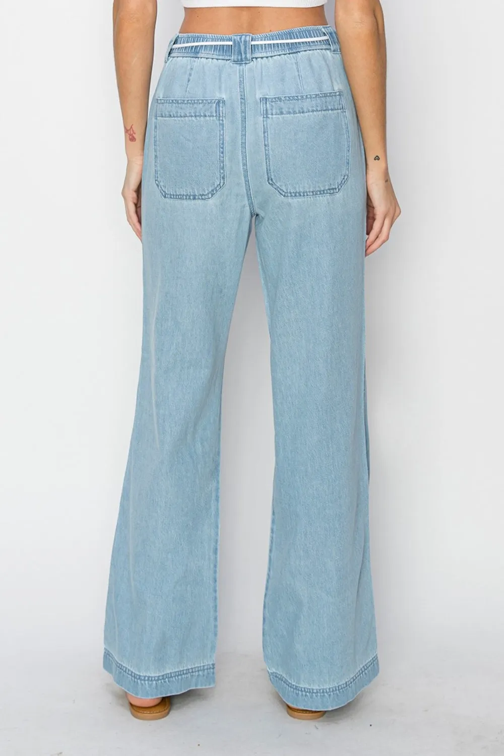 RISEN High Rise Straight Jeans