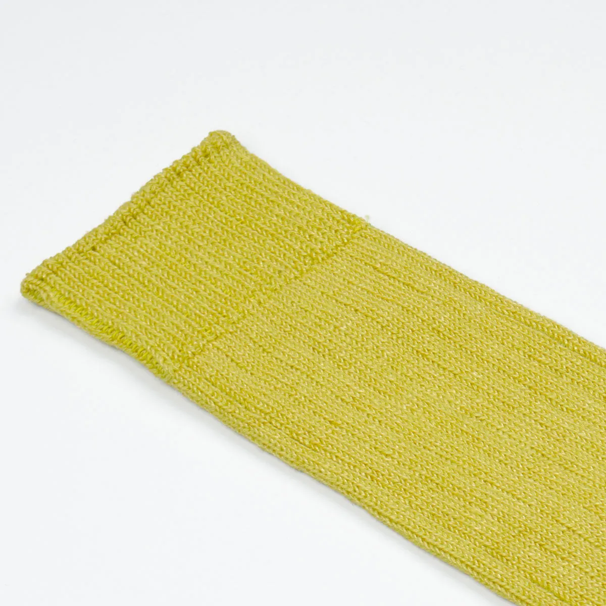 RoToTo - Linen Cotton Rib Socks - Yellow