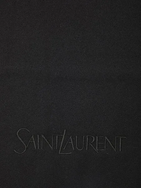 SAINT LAURENT Luxurious Black Cashmere Scarf for Men