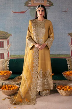 Singhar by Saad Shaikh Festive Unstitched Raw Silk 3Pc Suit - MAYAL