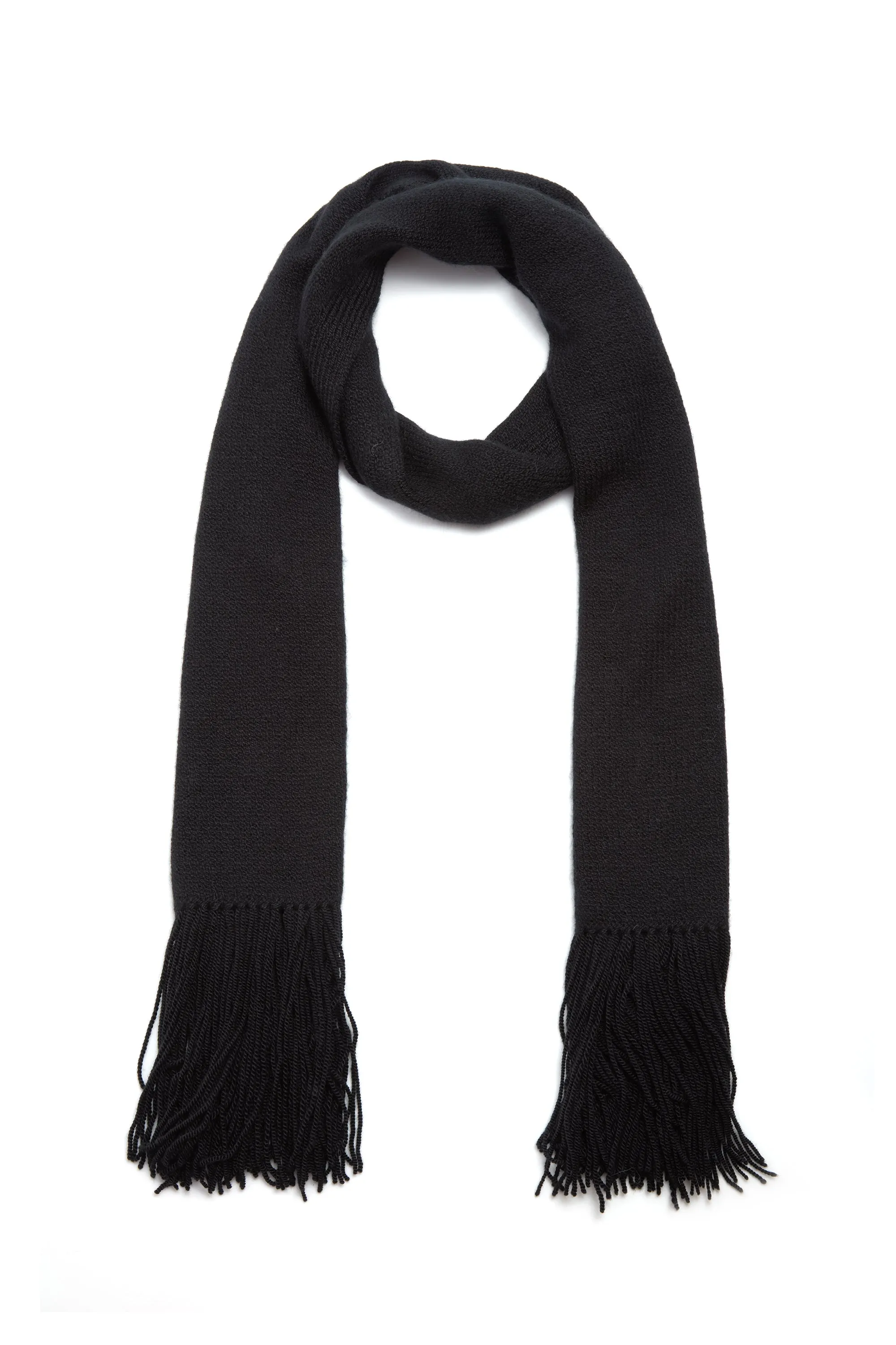 Staffordshire Knit Scarf in Black Cashmere