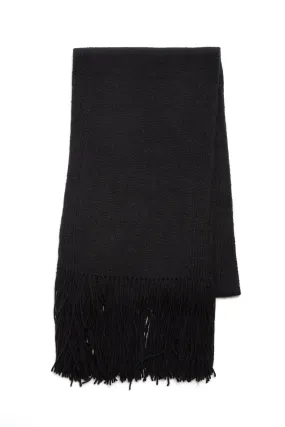 Staffordshire Knit Scarf in Black Cashmere