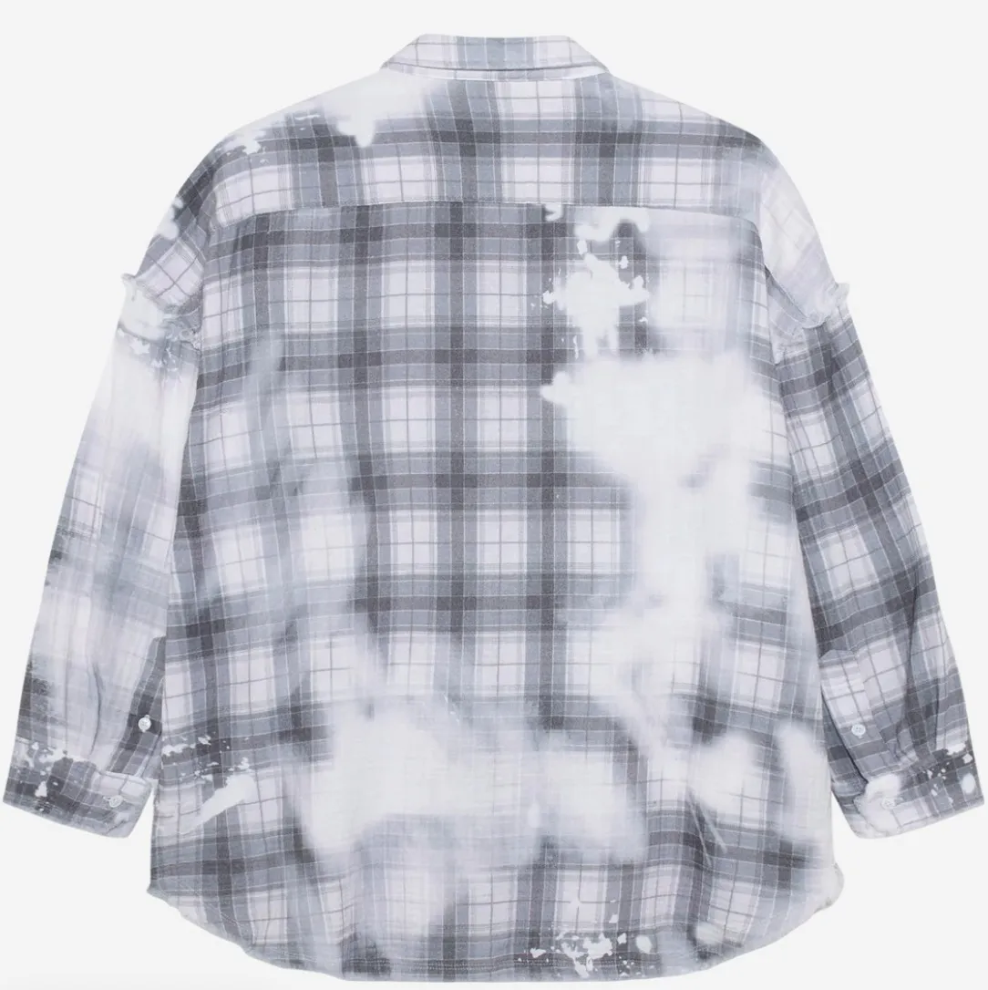 TAKA ORIGINAL  |Tartan Unisex Street Style Long Sleeves Oversized Shirts