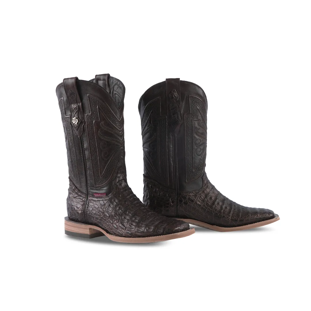 Texas Country Exotic Boot Caiman HB Paris Square Toe LM10