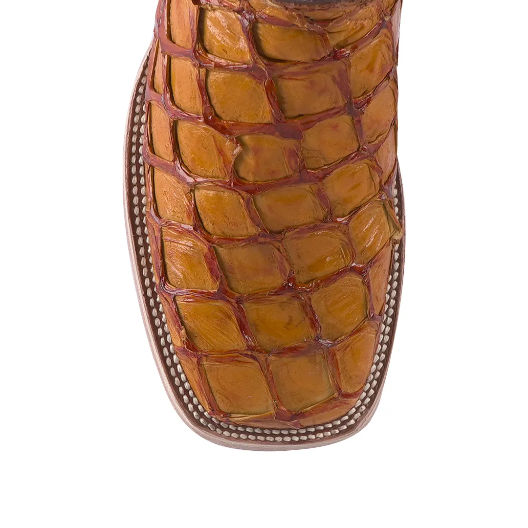 Texas Country Exotic Boot Pez Brandy  PZ60