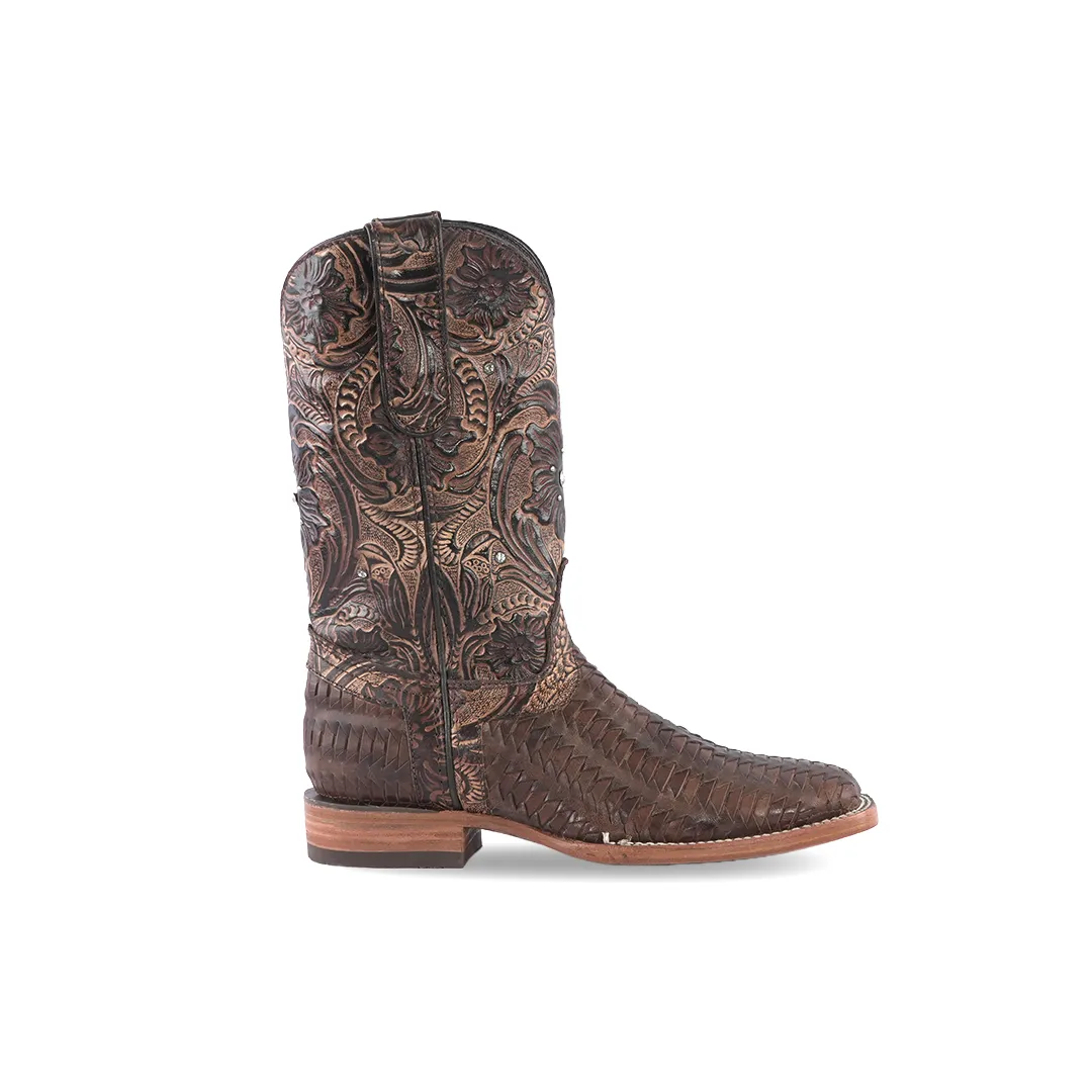 Texas Country Western Womens Boot Mat Choco Square Toe E796