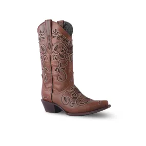 Texas Country Womens Western Boot Cater Tabac E722