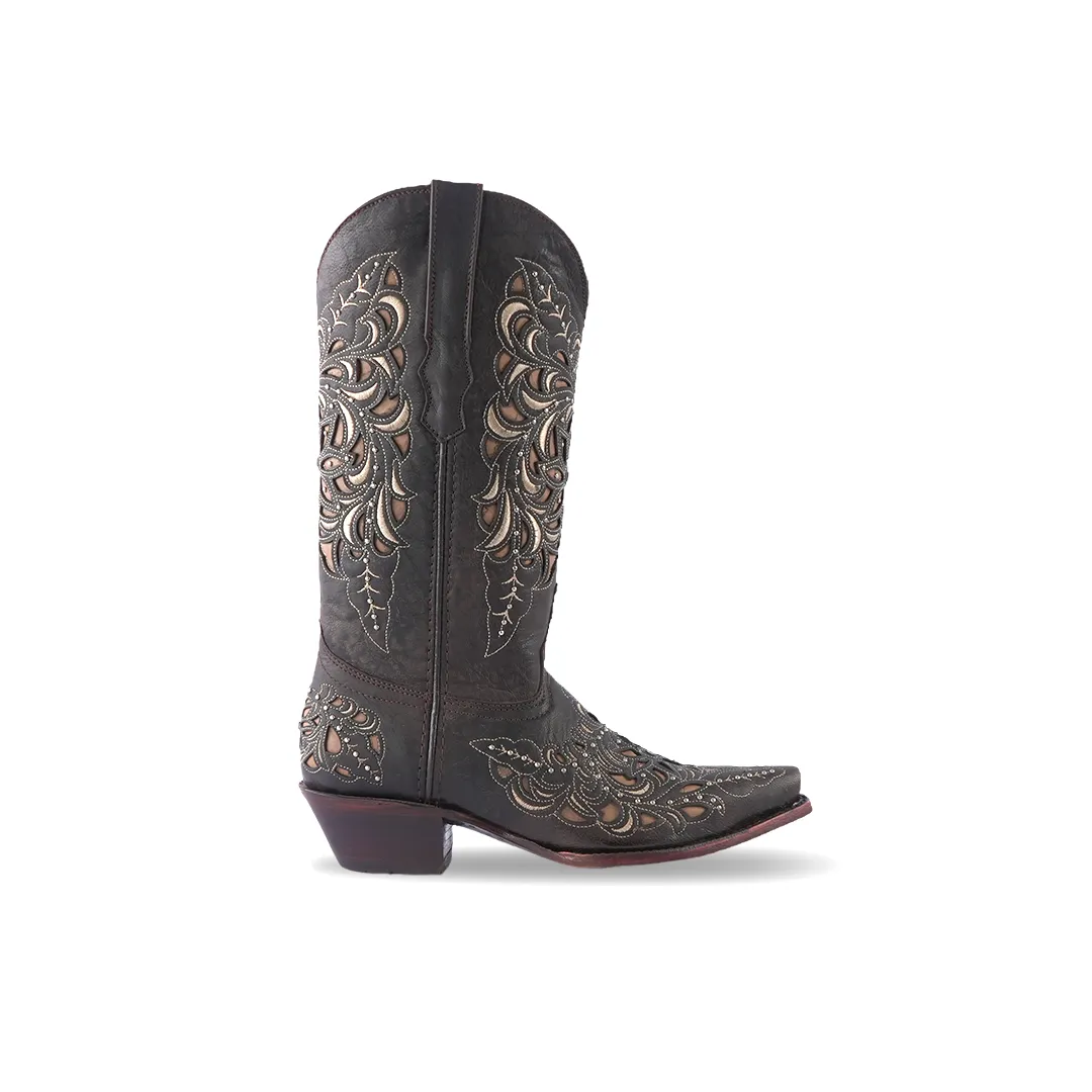 Texas Country Womens Western Boot Oklahoma Choco Retro Toe E353