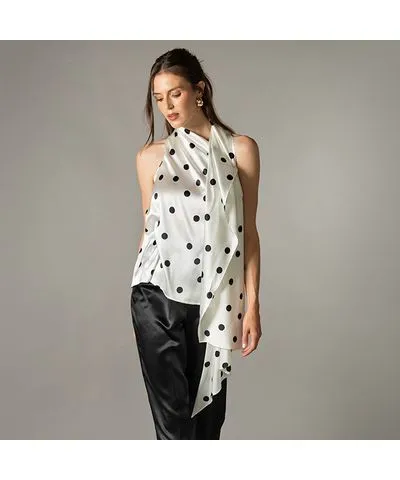 The Summer Edit Women's Celine Scarf Top - Polka Dot