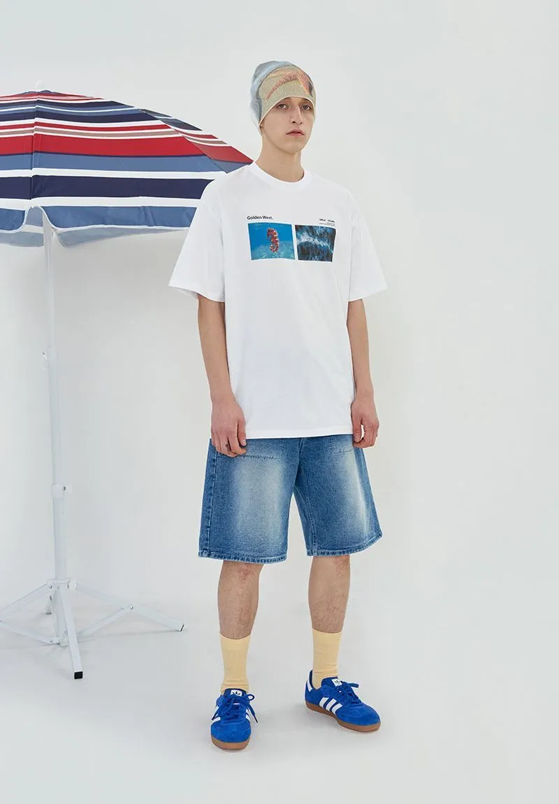 UNALLOYED  |Unisex Street Style Short Sleeves Oversized Logo T-Shirts