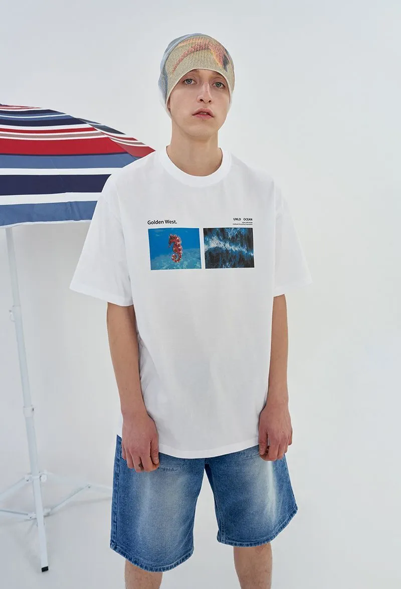 UNALLOYED  |Unisex Street Style Short Sleeves Oversized Logo T-Shirts