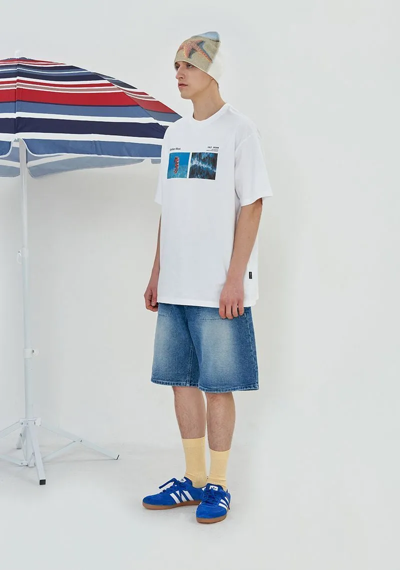 UNALLOYED  |Unisex Street Style Short Sleeves Oversized Logo T-Shirts