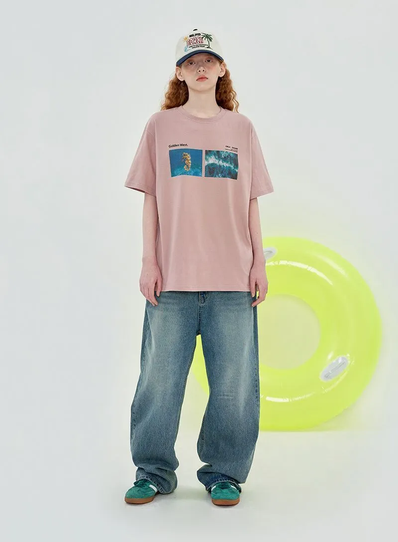 UNALLOYED  |Unisex Street Style Short Sleeves Oversized Logo T-Shirts