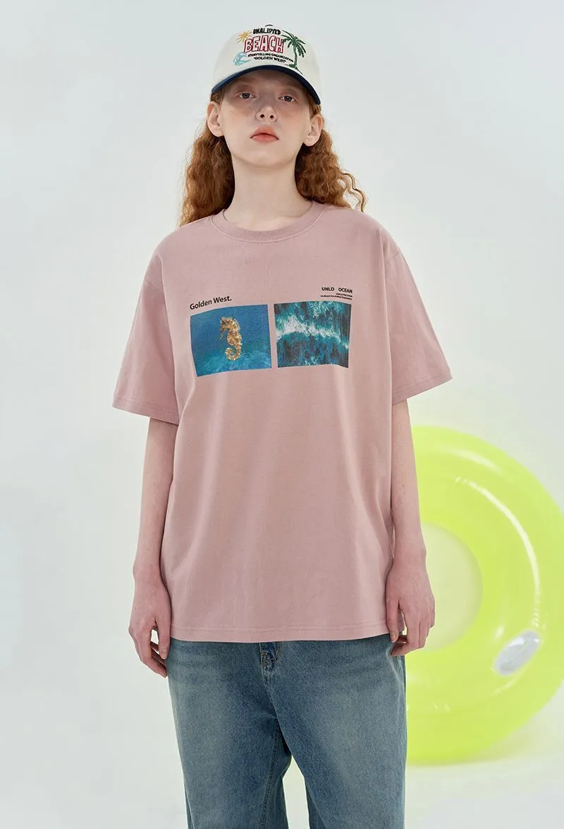 UNALLOYED  |Unisex Street Style Short Sleeves Oversized Logo T-Shirts