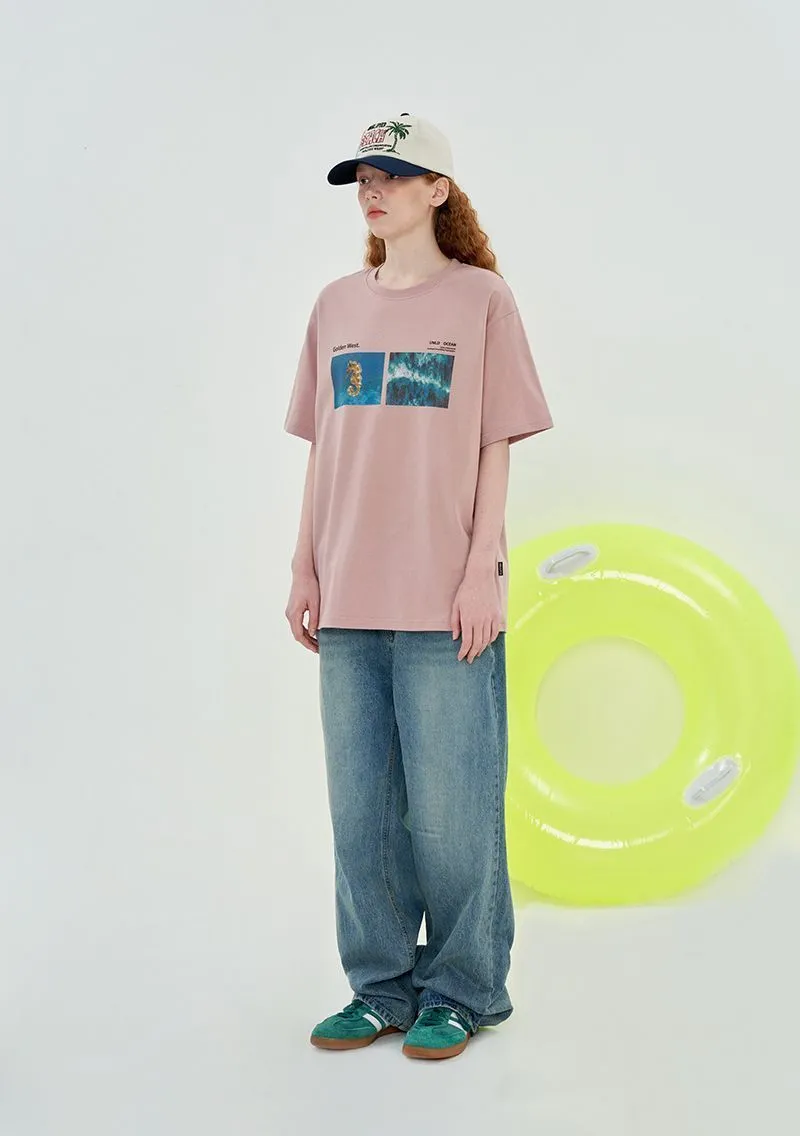 UNALLOYED  |Unisex Street Style Short Sleeves Oversized Logo T-Shirts