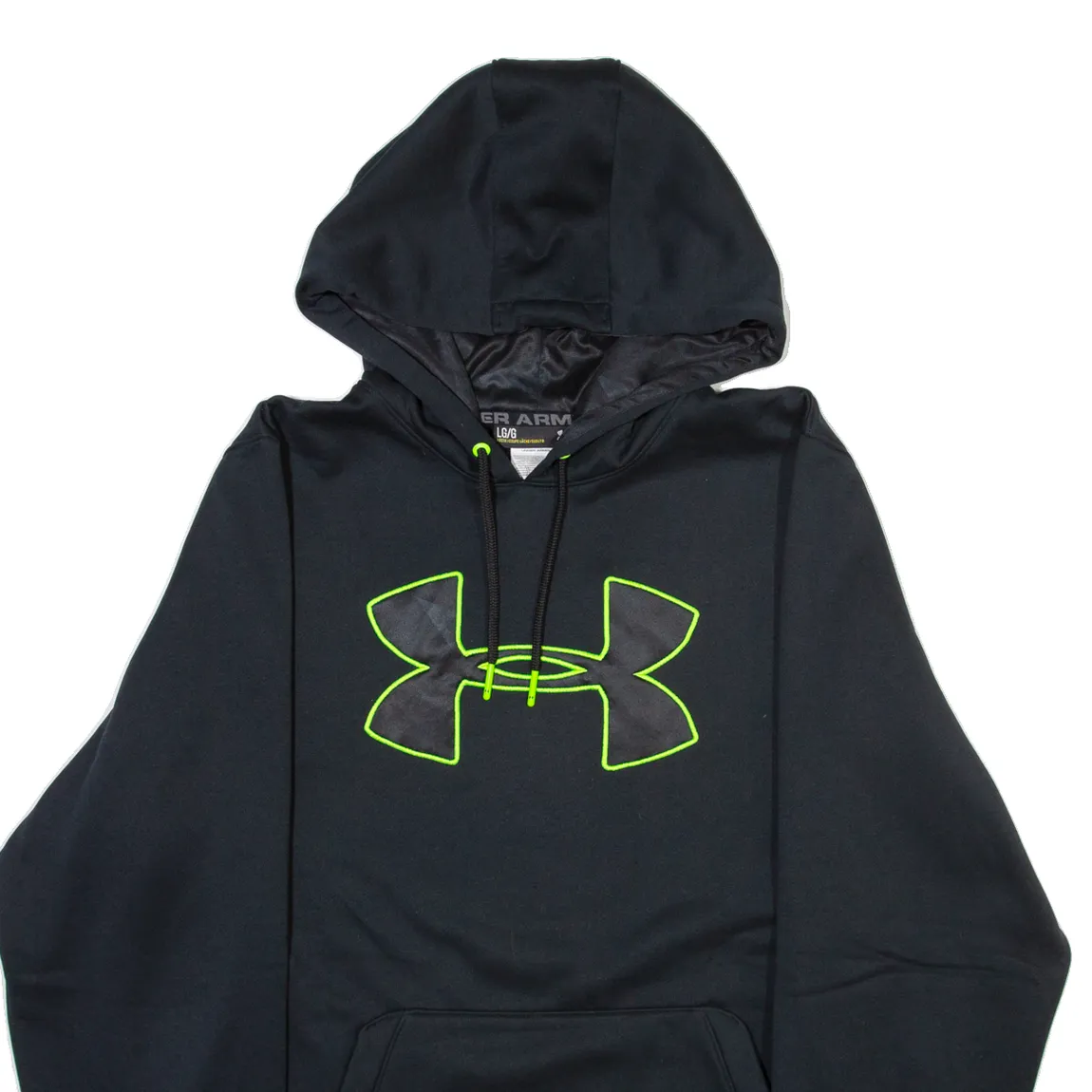 UNDER ARMOUR Mens Black Hoodie L