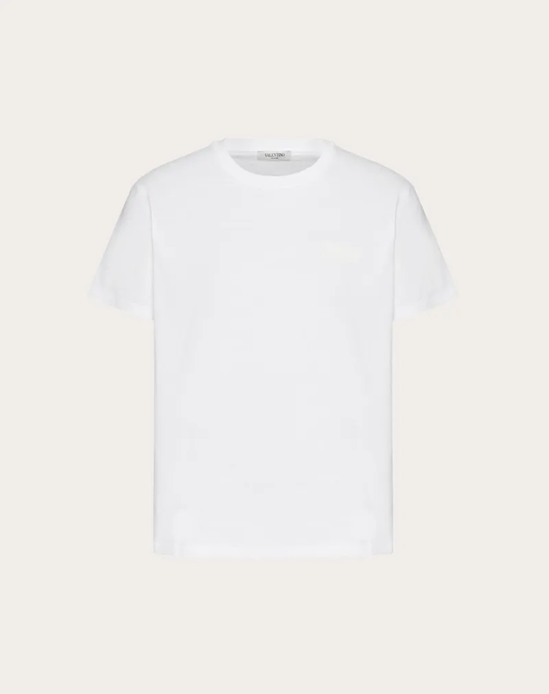 VALENTINO  |Crew Neck Unisex Street Style Cotton Short Sleeves Oversized