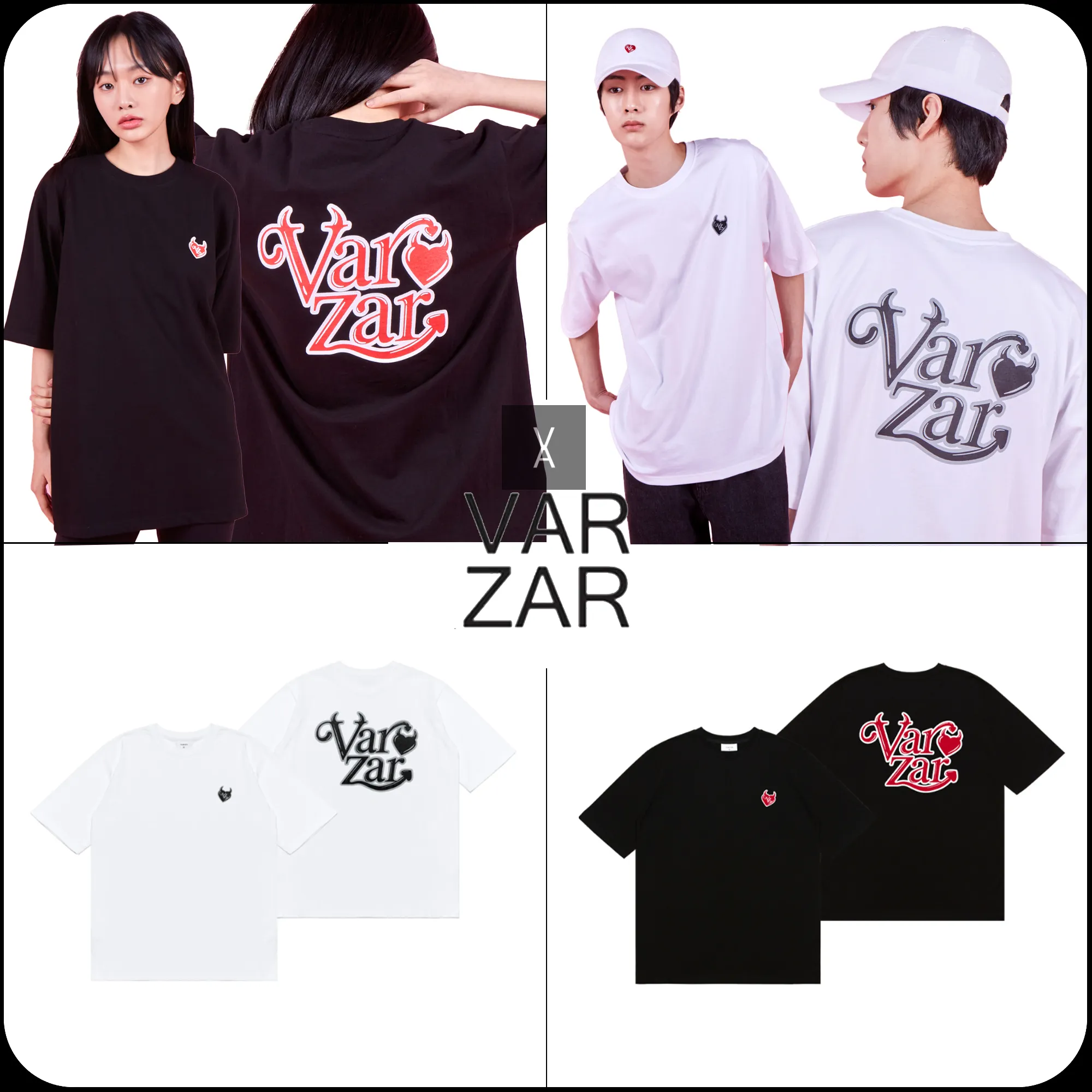 VARZAR  |Unisex Street Style U-Neck Cotton Short Sleeves Oversized